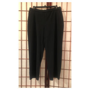 CROFTS & BARROW BLACK PETITE STRETCH TROUSER 14PS